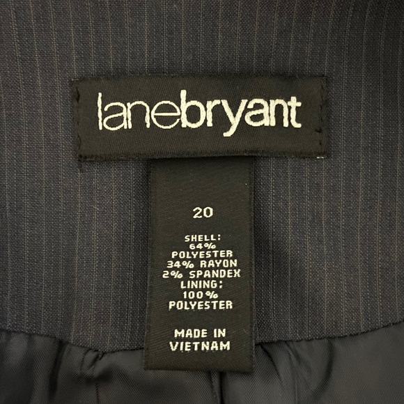 Lane Bryant Blazer Jacket Pinstripe Navy Blue Business Professional Career 20 - Picture 4 of 8